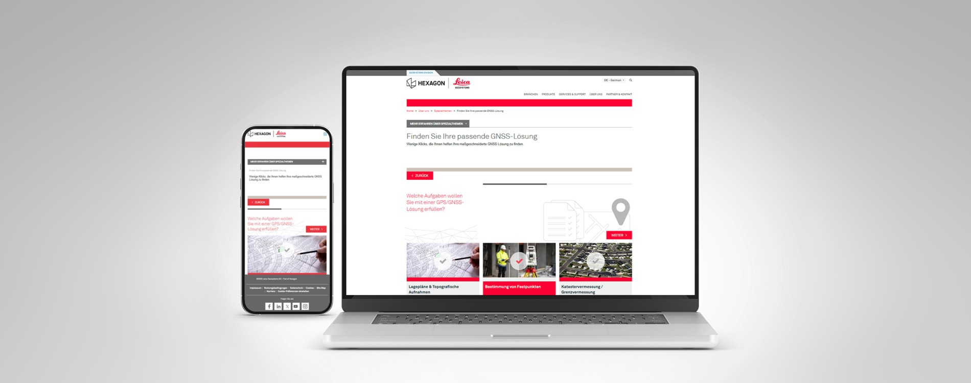 Bildschirmansicht Leica GNNS Wizard